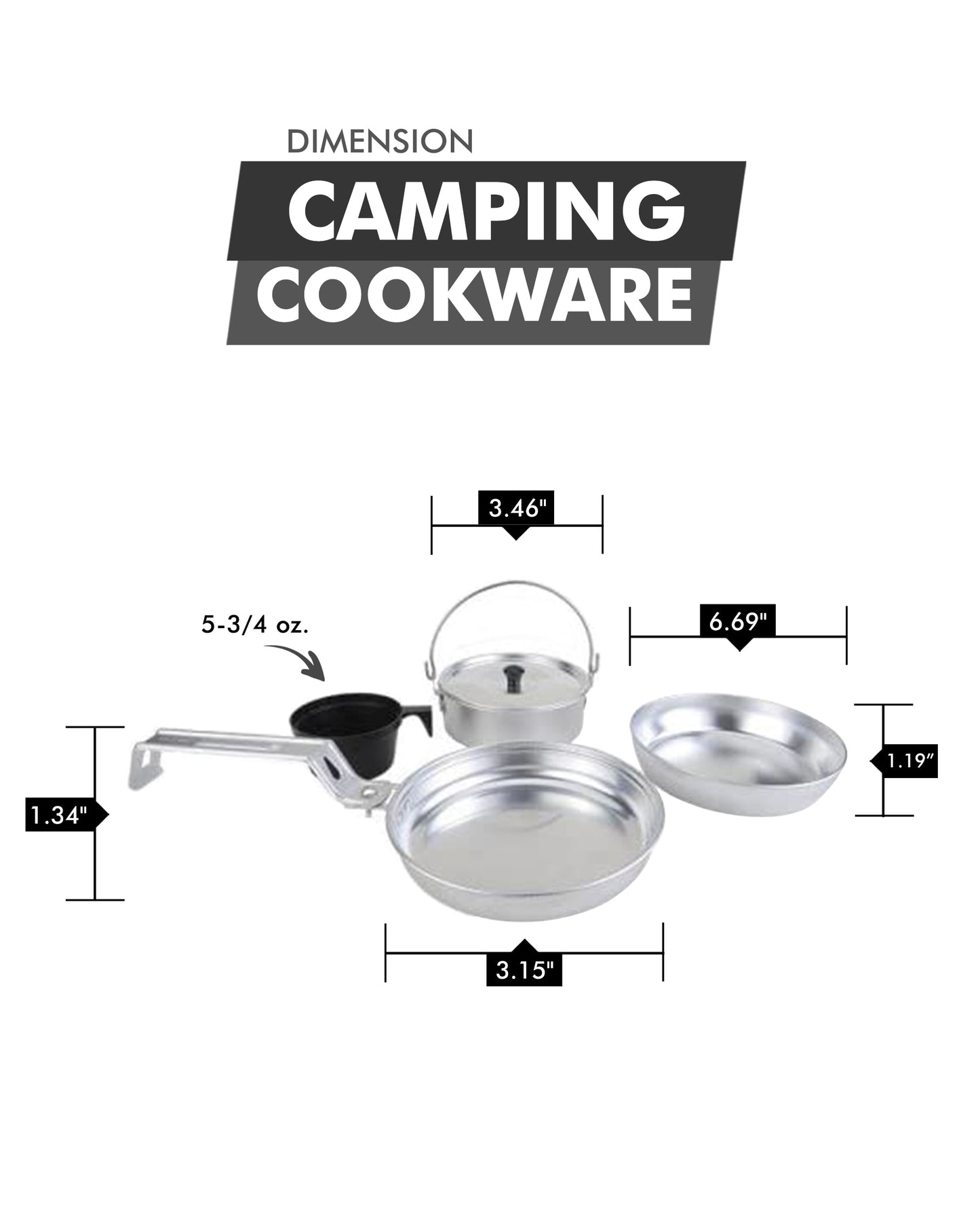 Aluminum Camping Cookware Set – Compact Outdoor Cooking Kit