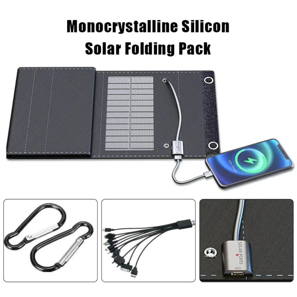 Portable Solar Panel with USB Charging – Ultimate Adventure Companion by Forest Bound Gear