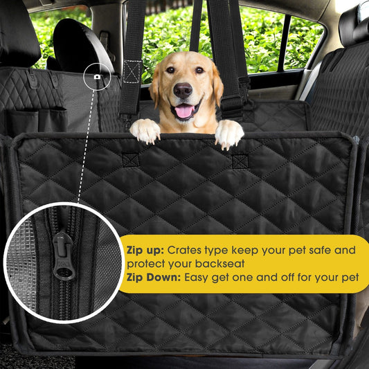 Waterproof Pet Car Seat Cover – Back Seat Protector for Dogs
